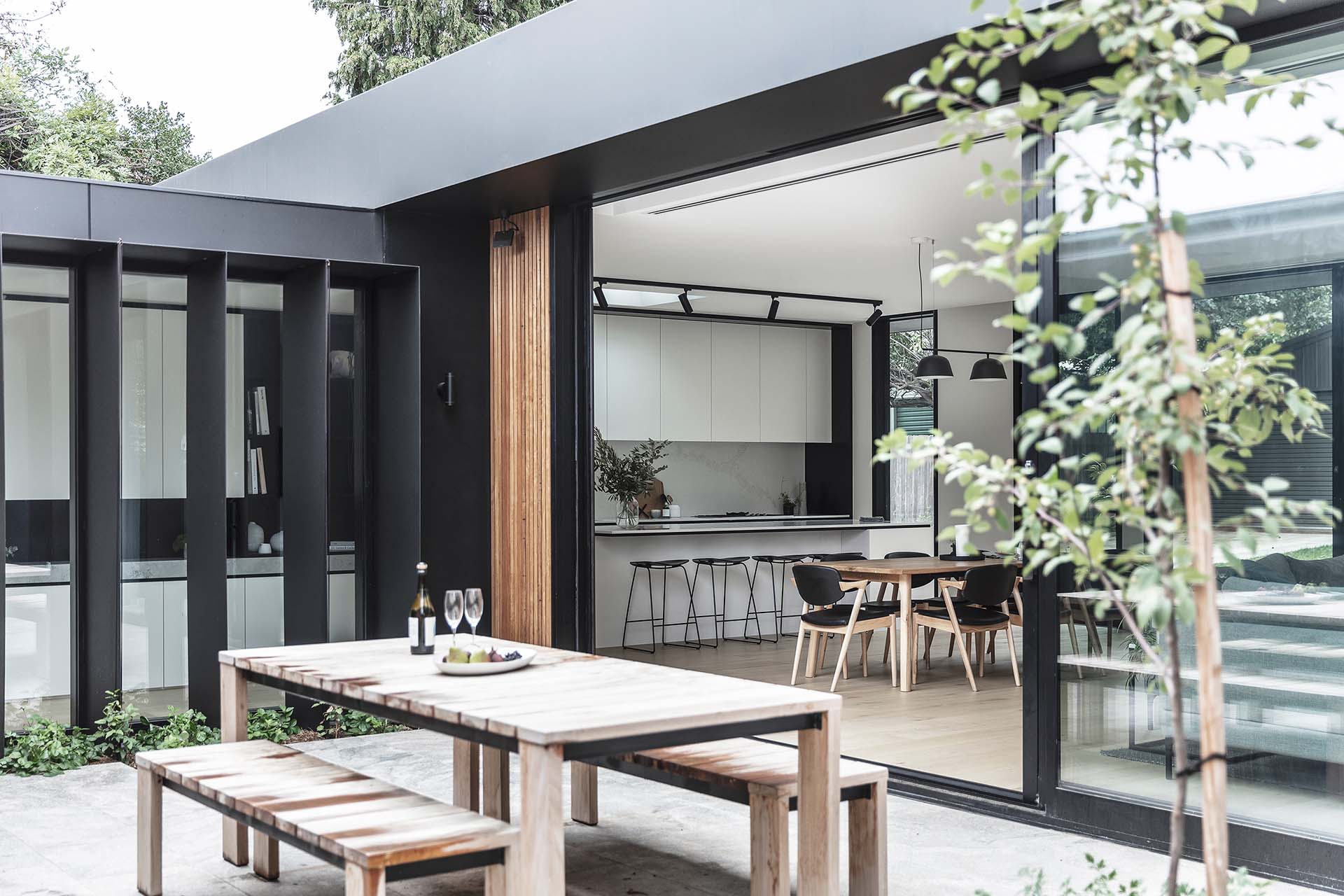 March House 2 by Source Architects, exterior view of the contemporary rural home